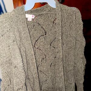 Green Open-Knit Women's Sweater